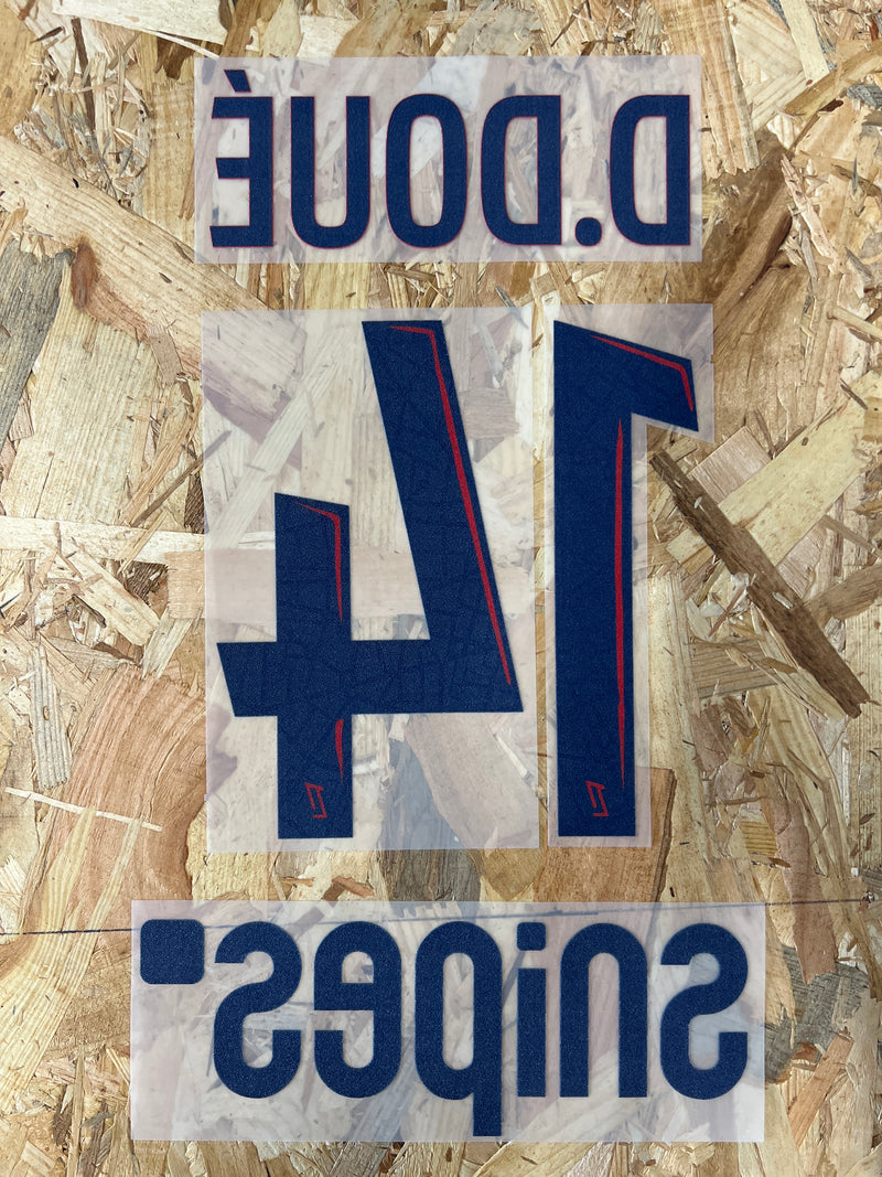Chargez l&#39;image dans la visionneuse de la galerie, Flocage Nameset Paris 2025-2026 AWAY 14 D.DOUE
