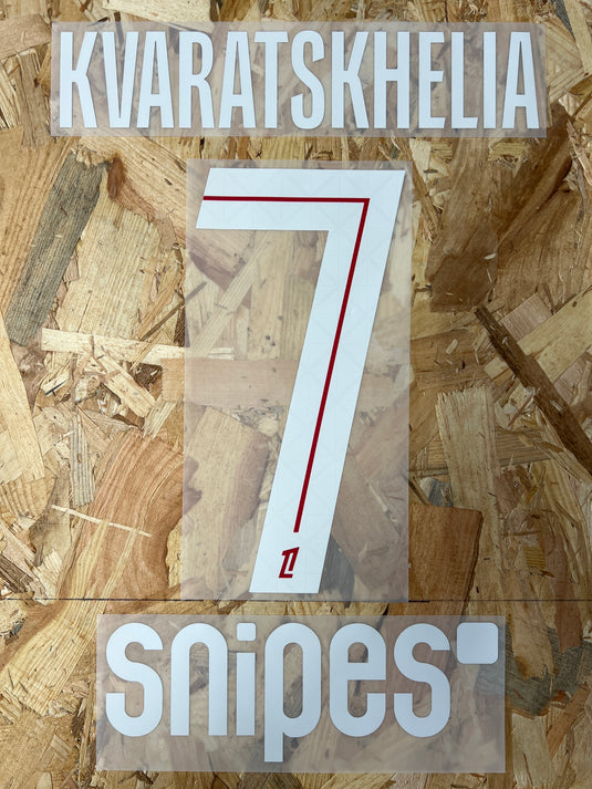 Flocage Nameset Paris 2025-2026 HOME 7 KVARATSKHELIA