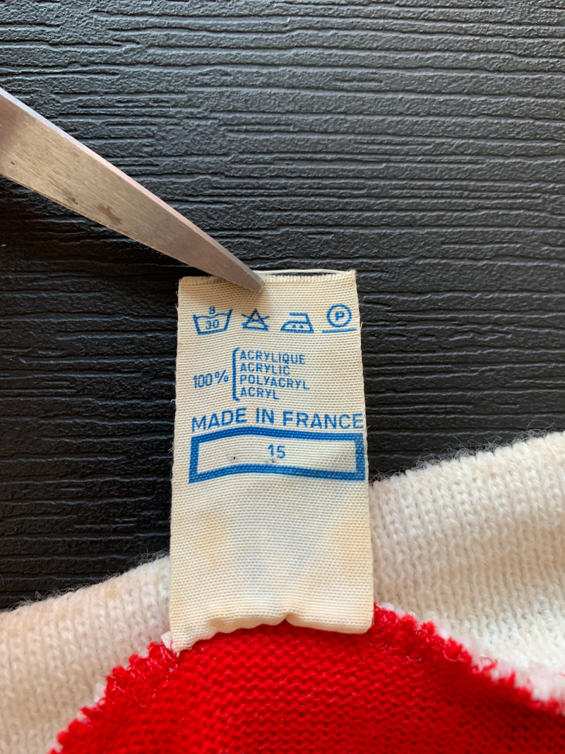 Maillot Cycliste Vintage Le Coq Sportif Années 80 Bleu – Taille M/L
