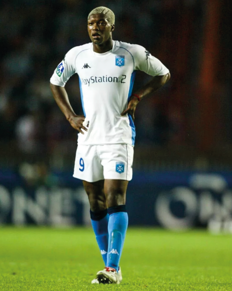 Chargez l&#39;image dans la visionneuse de la galerie, Nameset flocage Auxerre 2002-2003 HOME Cissé #9
