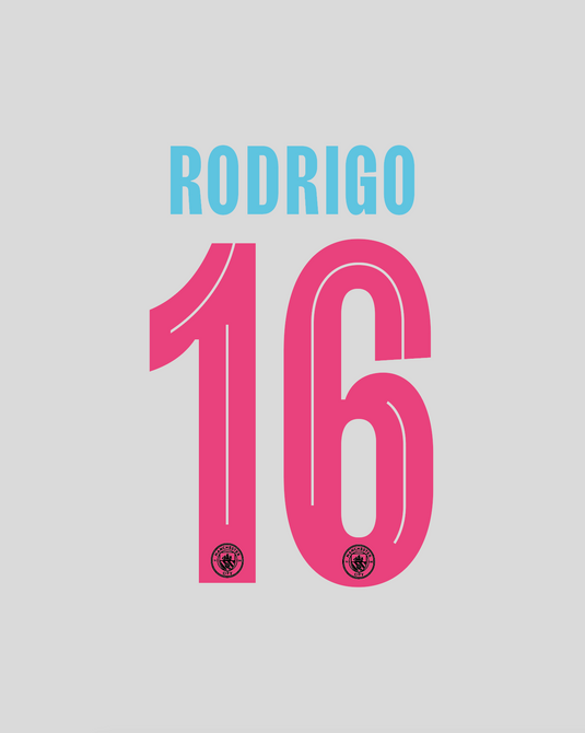 Nameset flocage Manchester City 2023-2024 THIRD Rodri #16