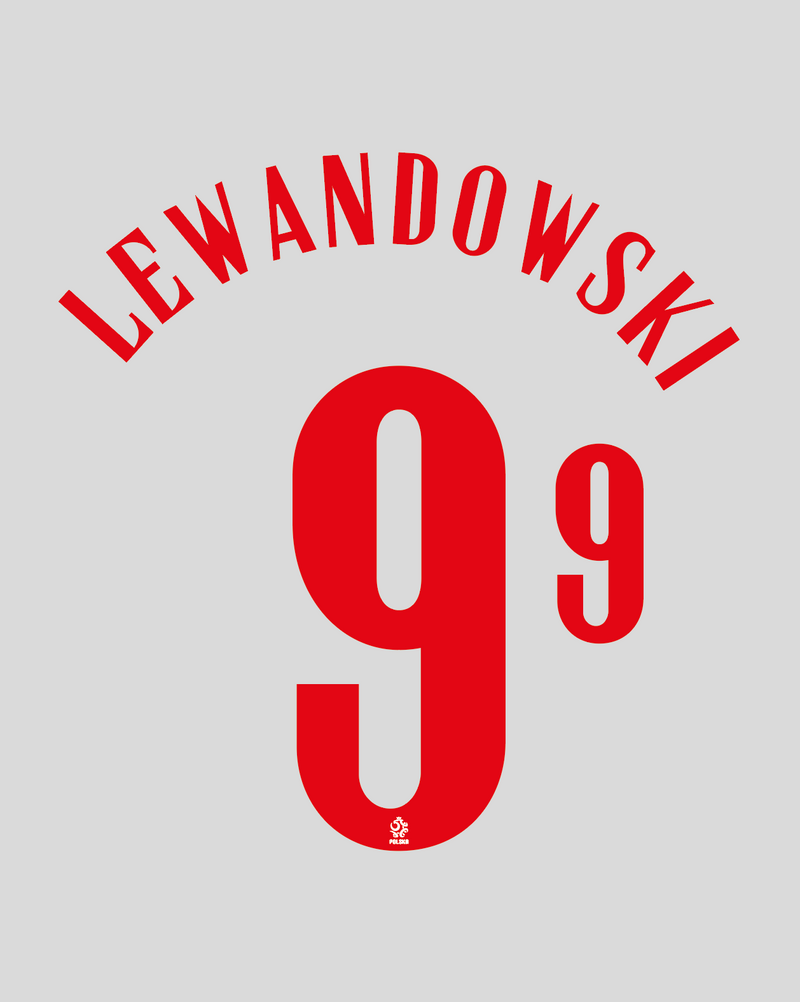 Chargez l&#39;image dans la visionneuse de la galerie, Nameset flocage Pologne 2020 HOME #9 Lewandowski
