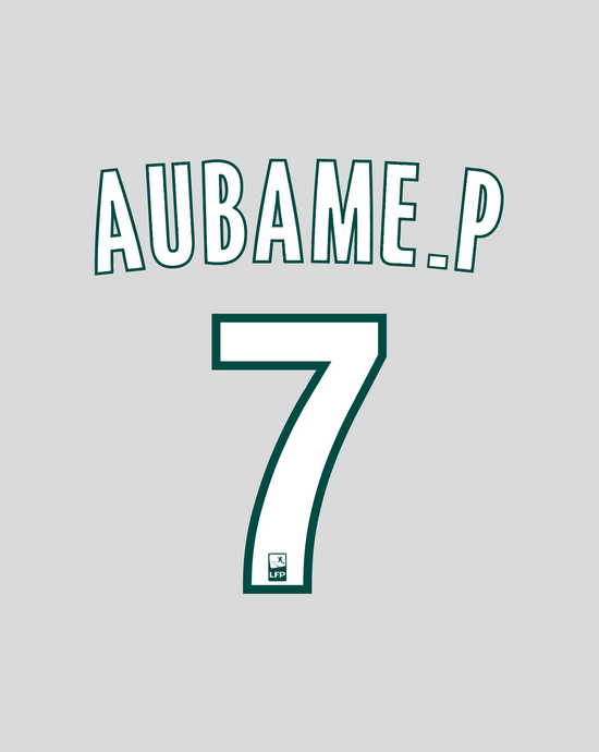 Nameset flocage Saint-Etienne 2011-2012 HOME #7 Aubame.P