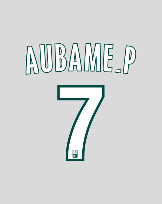 Nameset flocage Saint-Etienne 2011-2012 HOME #7 Aubame.P