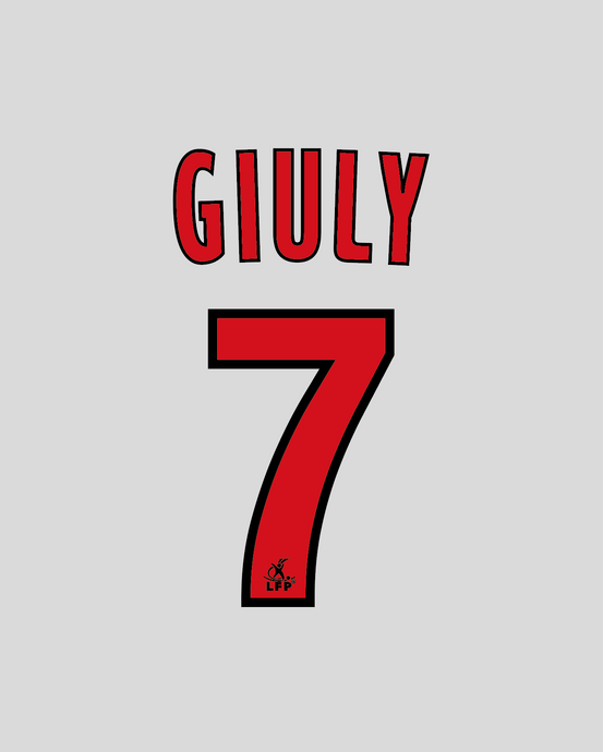 Nameset flocage Paris 2009-2010 AWAY #7 GIULY