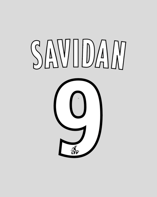 Nameset flocage Valenciennes 2007-2008 HOME #9 Savidan