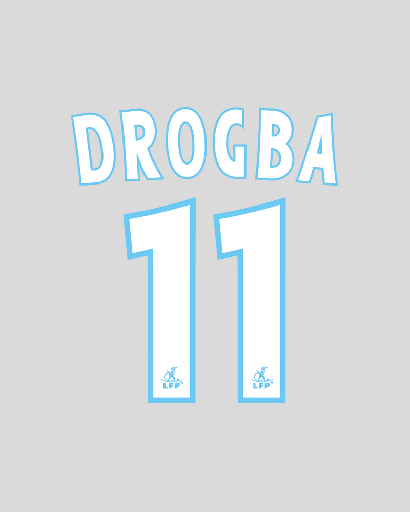 Chargez l&#39;image dans la visionneuse de la galerie, Flocage Nameset Marseille 2003-2004 AWAY 11 DROGBA

