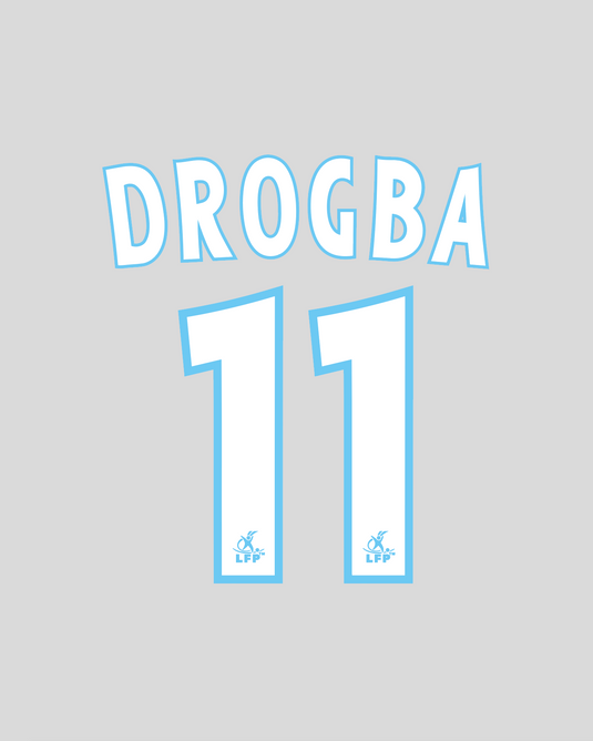 Flocage Nameset Marseille 2003-2004 AWAY 11 DROGBA