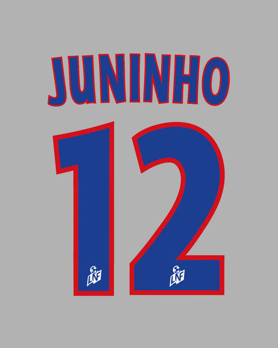 Flocage Nameset Lyon 2001-2002 HOME 12 JUNINHO