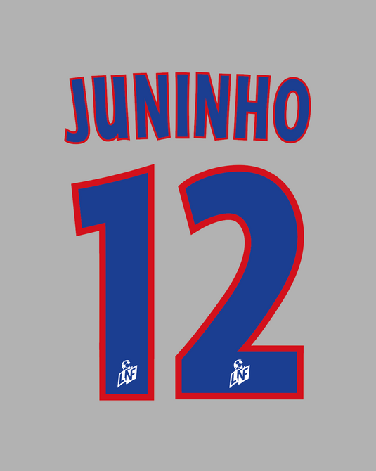 Flocage Nameset Lyon 2001-2002 HOME 12 JUNINHO