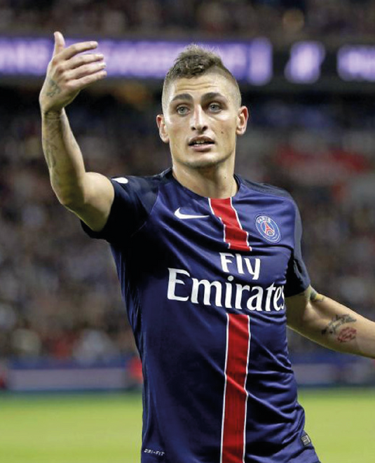 Flocage Nameset Paris 2015-2016 HOME 6 VERRATTI