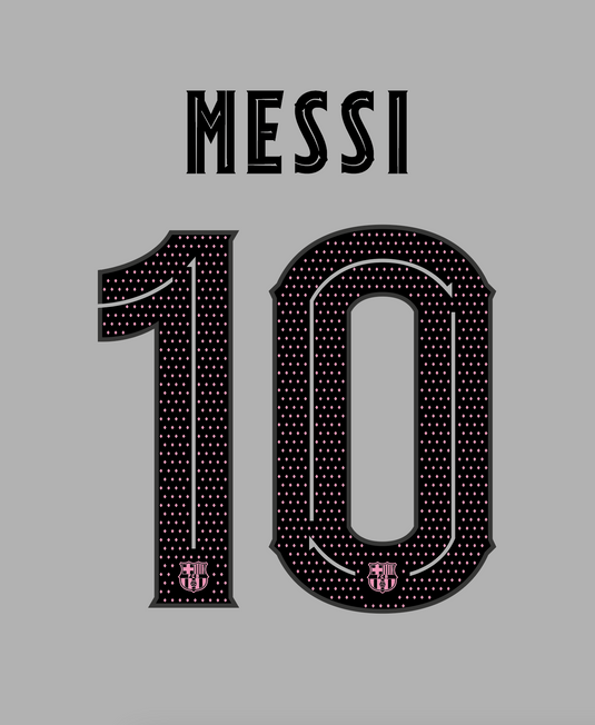 Flocage Nameset Barcelone 2020-2021 THIRD 10 MESSI