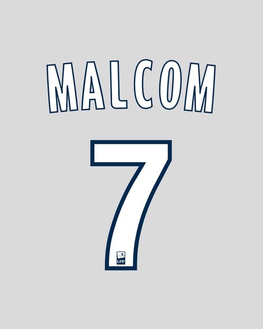 Flocage Nameset Bordeaux 2017-2018 THIRD 7 MALCOM