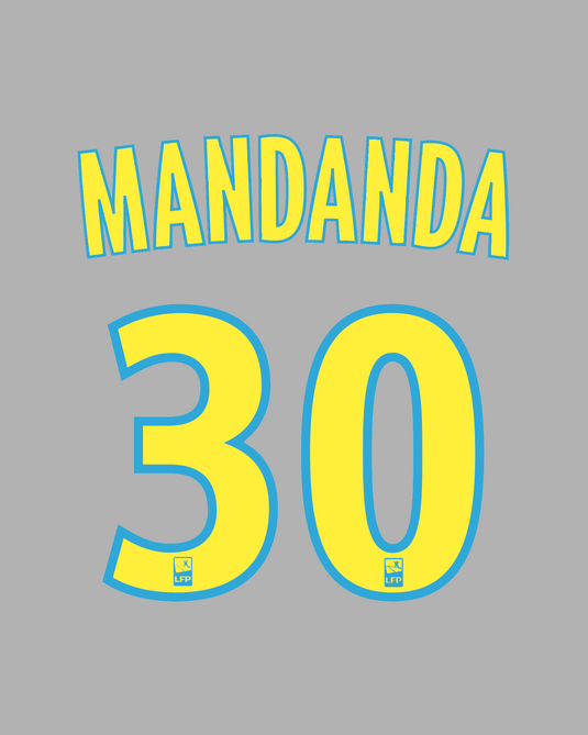 Flocage Nameset Marseille 2010-2011 THIRD 30 MANDANDA
