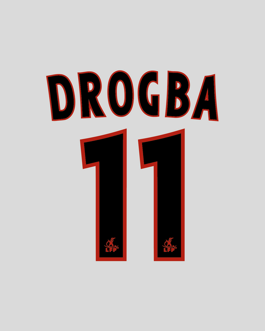 Flocage Nameset Guingamp 2002-2003 AWAY 11 DROGBA