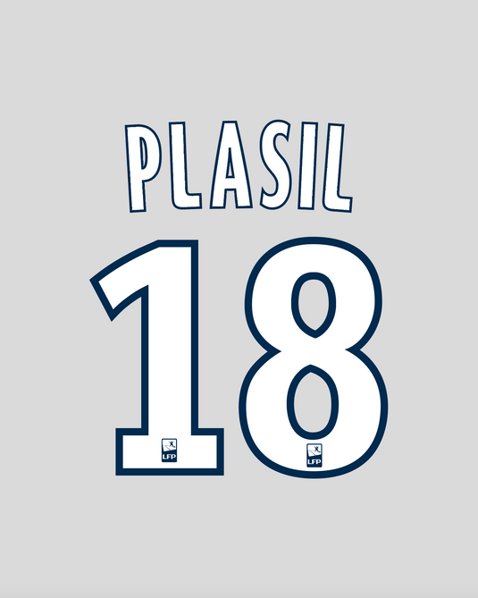 Flocage Nameset Bordeaux 2010-2011 HOME 18 PLASIL