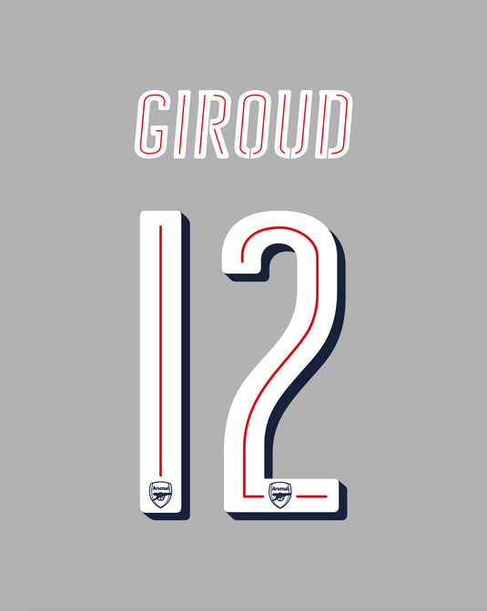 Flocage Nameset Arsenal 2016-2017 HOME 12 GIROUD