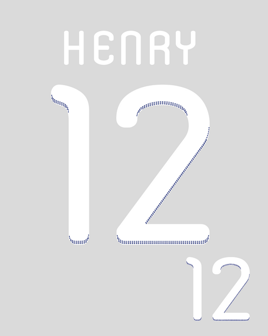 Nameset flocage France 2010 HOME Henry #12