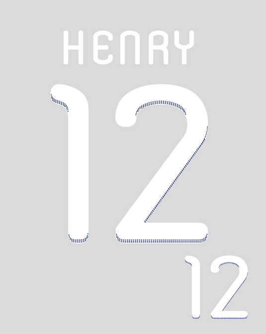 Nameset flocage France 2010 HOME Henry #12