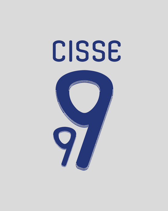 Nameset flocage France 2010 AWAY Cissé #9