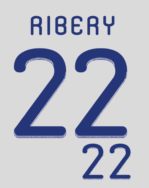 Nameset flocage France 2010 AWAY Ribery #22