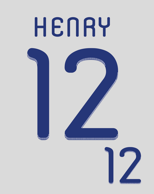 Nameset flocage France 2010 AWAY Henry #12