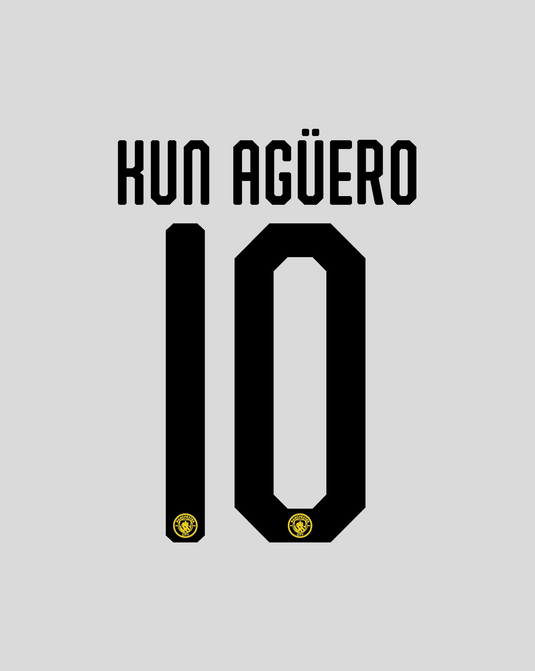 Nameset flocage Manchester City 2019-2020 THIRD Aguero #10