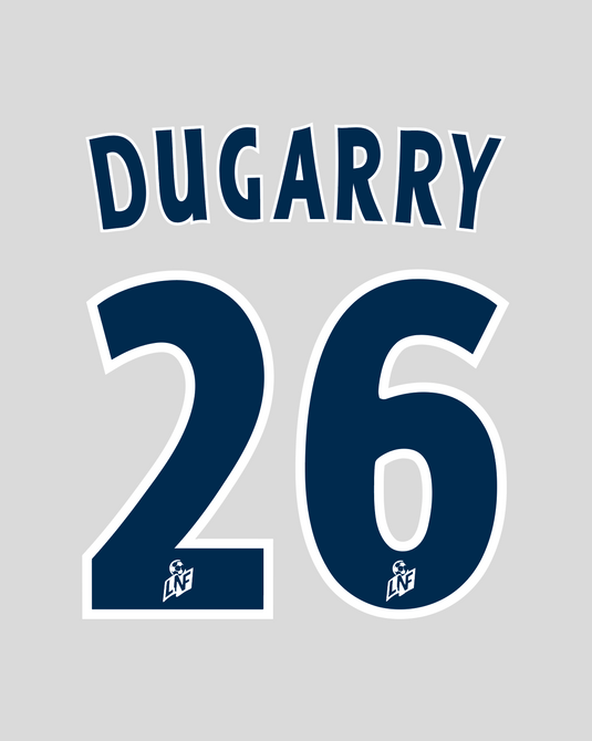 Nameset flocage Bordeaux 2000-2001 AWAY Dugarry #26