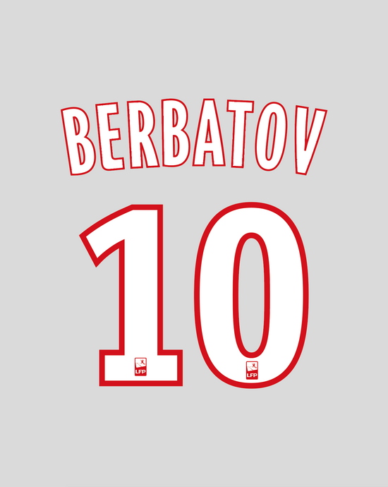 Nameset flocage Monaco 2014-2015 AWAY Berbatov #10