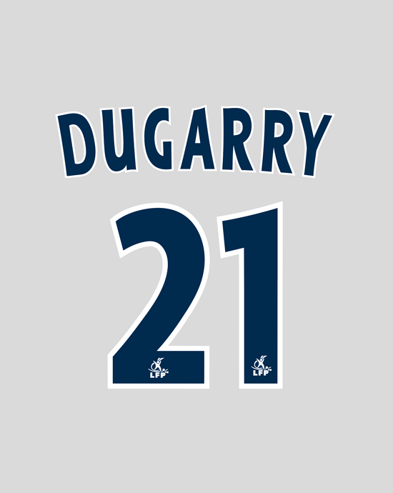 Nameset flocage Bordeaux 2002-2003 AWAY Dugarry #21