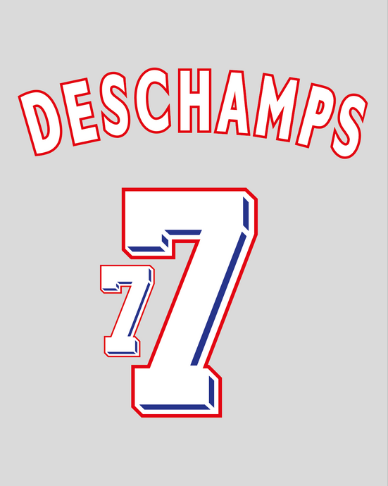 Nameset flocage France 1998 HOME Deschamps #7