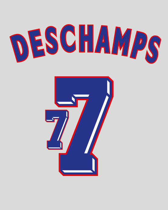 Nameset flocage France 1998 AWAY Deschamps #7