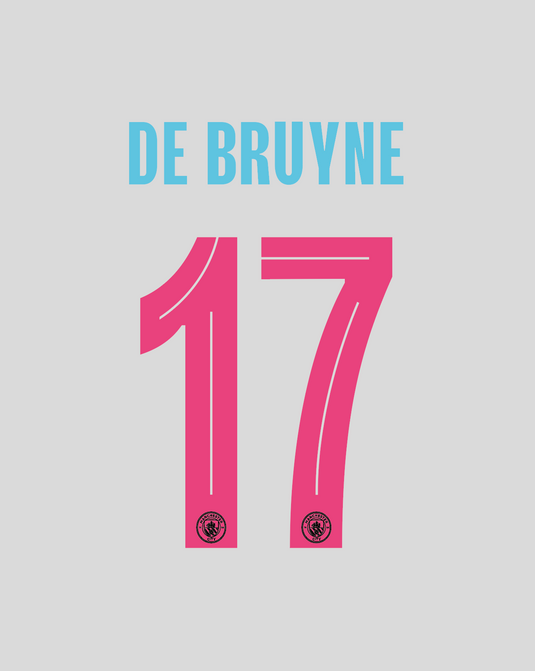 Nameset flocage Manchester City 2023-2024 THIRD De Bruyne #17