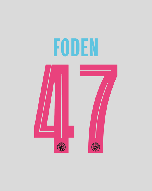Nameset flocage Manchester City 2023-2024 THIRD Foden #47