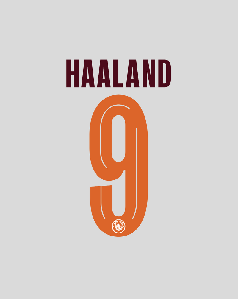 Chargez l&#39;image dans la visionneuse de la galerie, Nameset flocage Manchester City 2023-2024 AWAY Haaland #9
