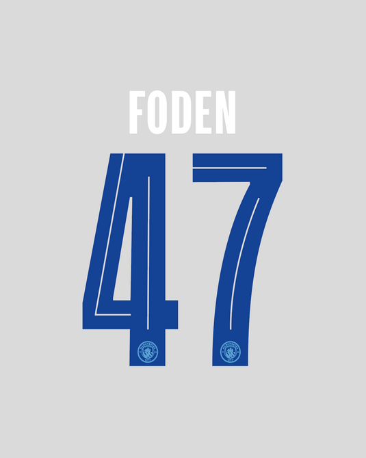 Nameset flocage Manchester City 2023-2024 HOME Foden #47