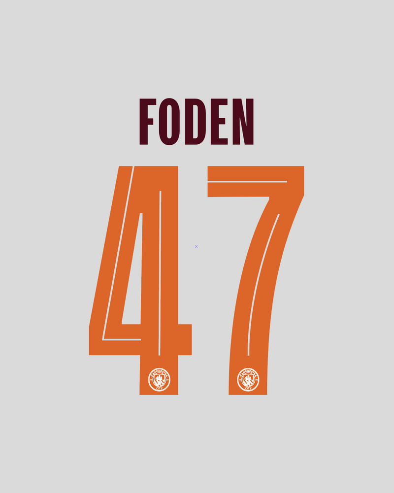Chargez l&#39;image dans la visionneuse de la galerie, Nameset flocage Manchester City 2023-2024 AWAY Foden #47
