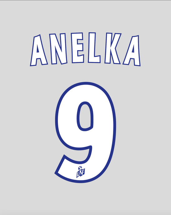 Nameset flocage Paris 2000-2001 HOME & AWAY #9 Anelka