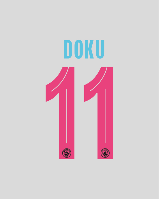 Nameset flocage Manchester City 2023-2024 THIRD Doku #11