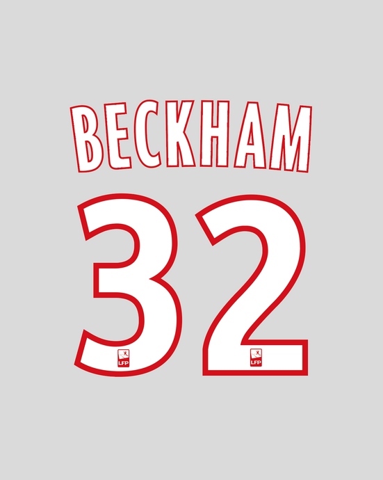 Nameset flocage Paris 2012-2013-2014 HOME #32 Beckham