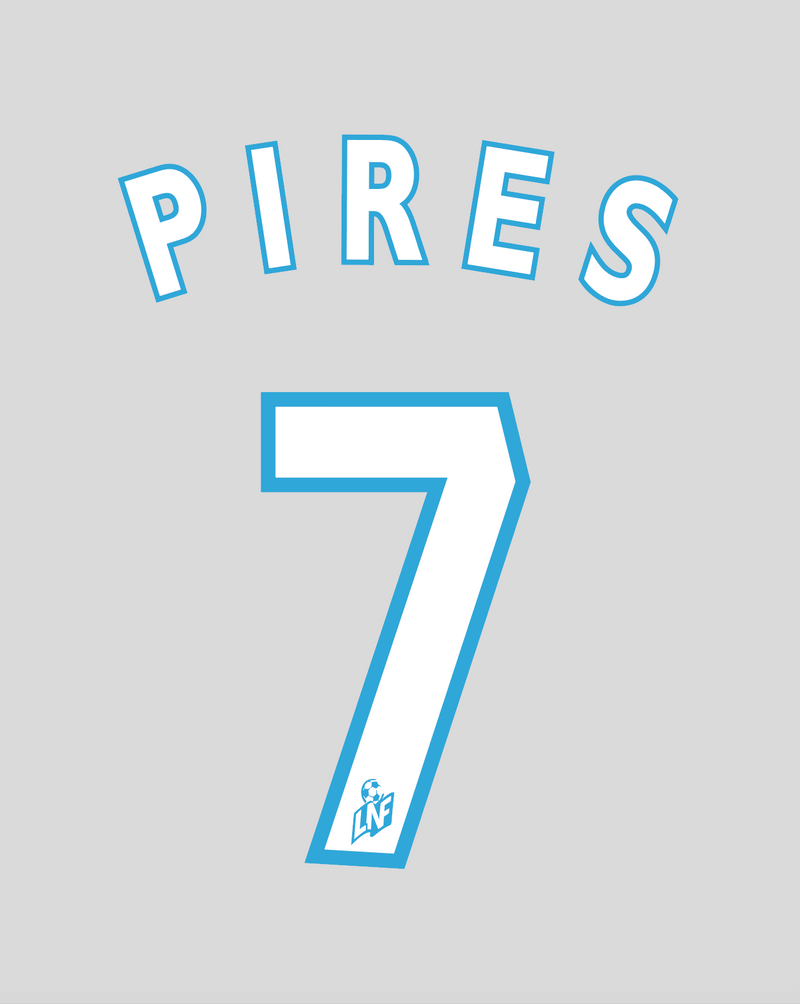 Chargez l&#39;image dans la visionneuse de la galerie, Nameset flocage Marseille 1999-2000 THIRD #7 Pires
