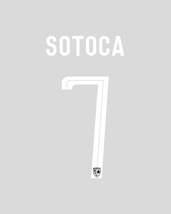 Nameset flocage Lens 2023-2024 AWAY #7 Sotoca
