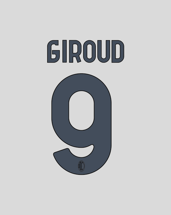 Nameset flocage Milan AC 2023-2024 AWAY Giroud #9