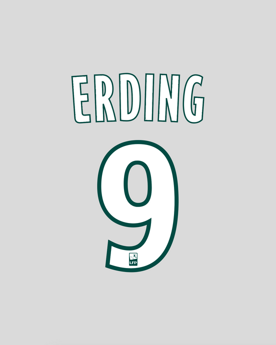 Nameset flocage Saint-Etienne 2014-2015 HOME #9 Erding