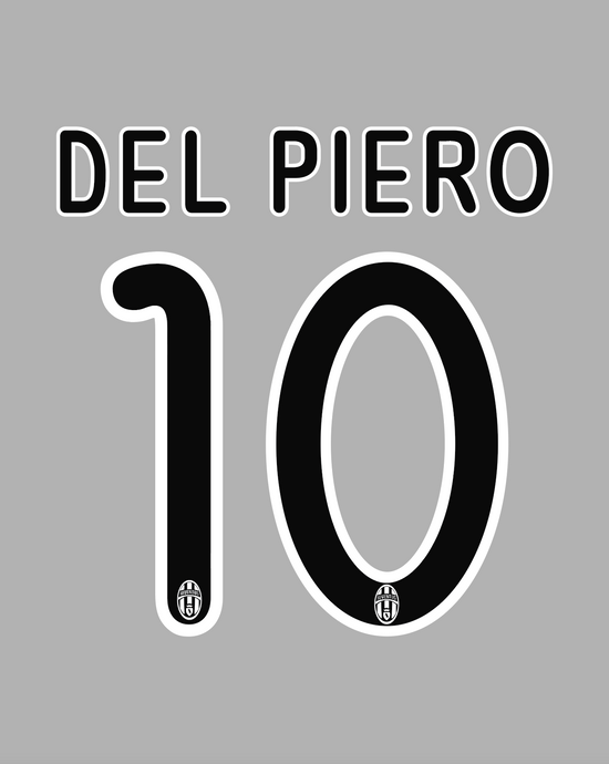 Flocage Nameset Juventus 2009-2010 AWAY 10 DEL PIERO