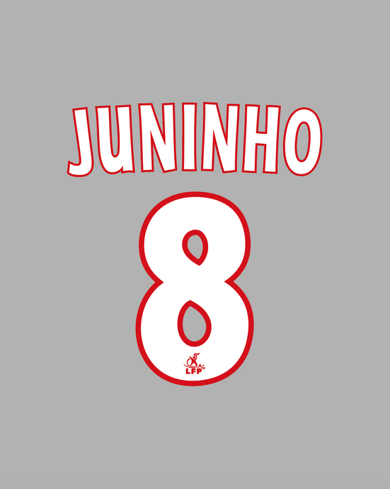 Flocage Nameset Lyon 2002-2003 AWAY 8 JUNINHO
