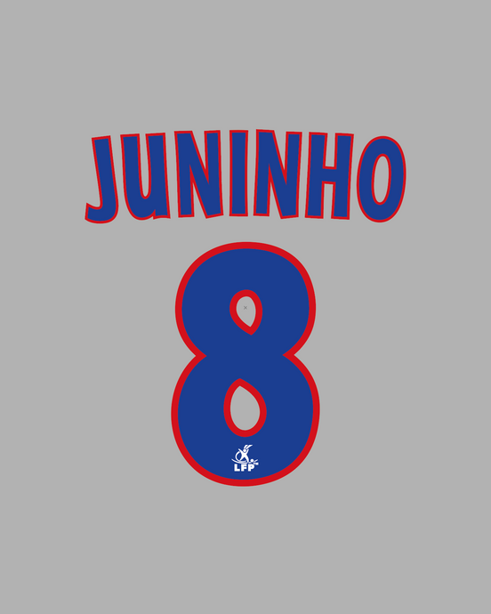 Flocage Nameset Lyon 2003-2004-2005-2006-2007-2008 HOME 8 JUNINHO