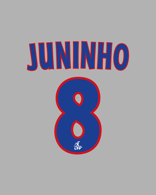 Flocage Nameset Lyon 2003-2004-2005-2006-2007-2008 HOME 8 JUNINHO