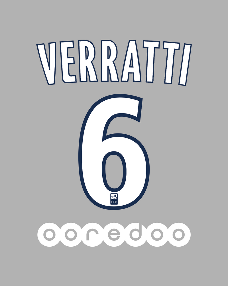 Chargez l&#39;image dans la visionneuse de la galerie, Flocage Nameset Paris 2016-2017 AWAY 6 VERRATTI
