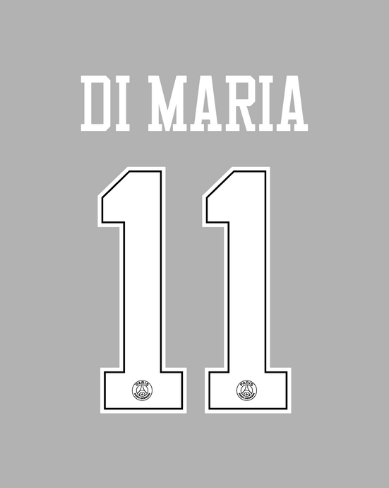 Flocage Nameset Paris UCL 2018-2019 AWAY 11 DI MARIA